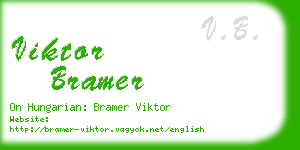 viktor bramer business card